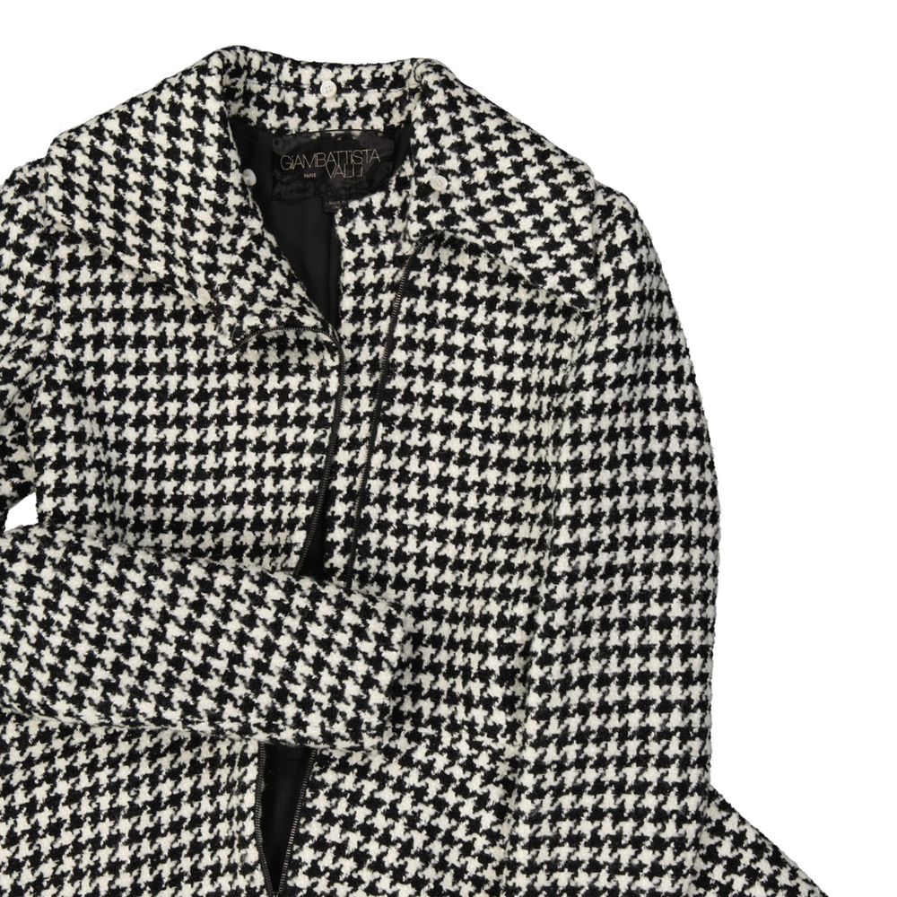 Giambattista Valli Schwarzer Wollmantel aus reiner Jungfrau